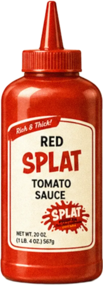 RED SPLAT SQUEEZE BOTTLE